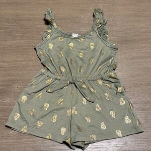 Gold Pineapple Romper
